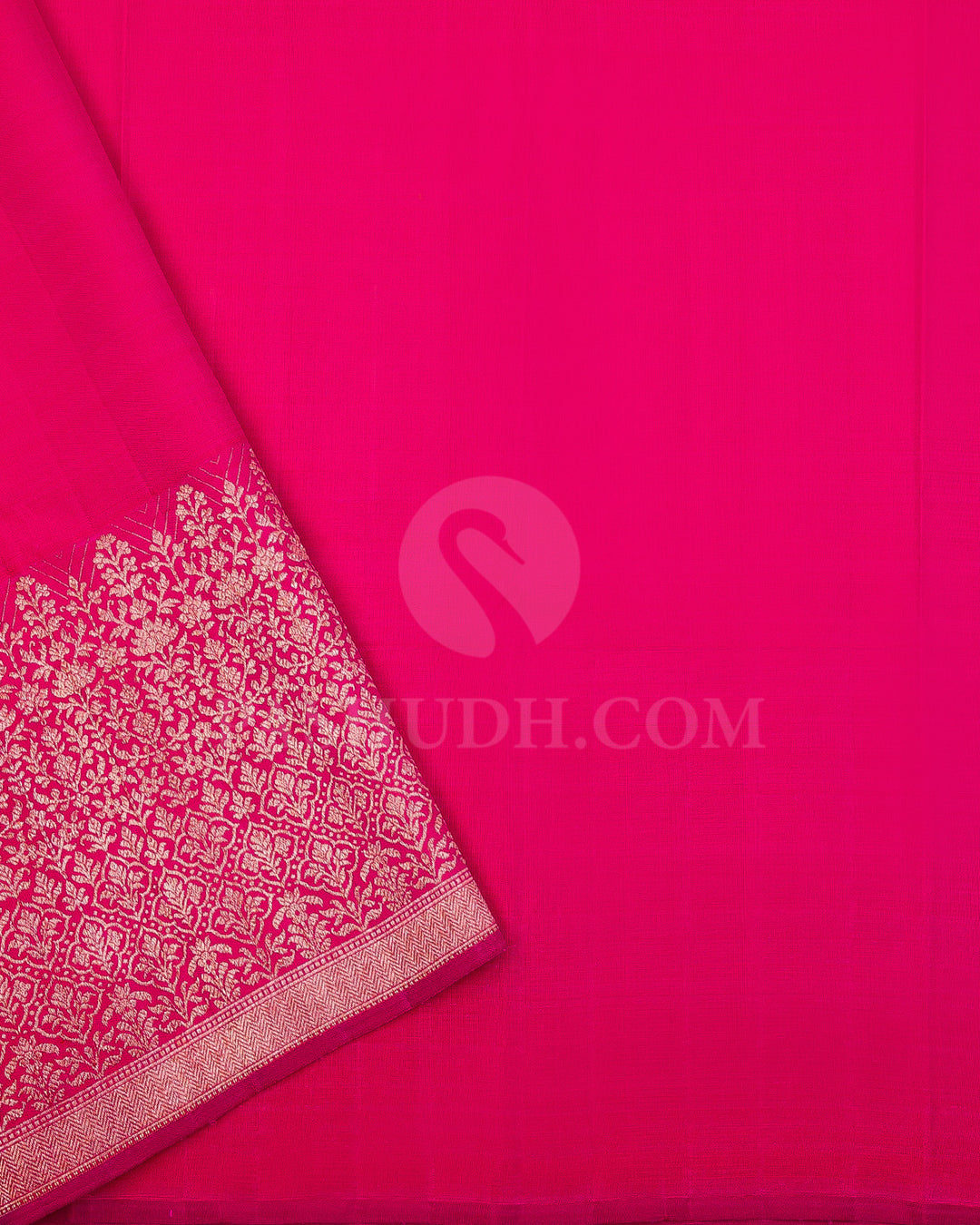 Parrot Green and Bright Pink Kanjivaram Silk Saree - S949