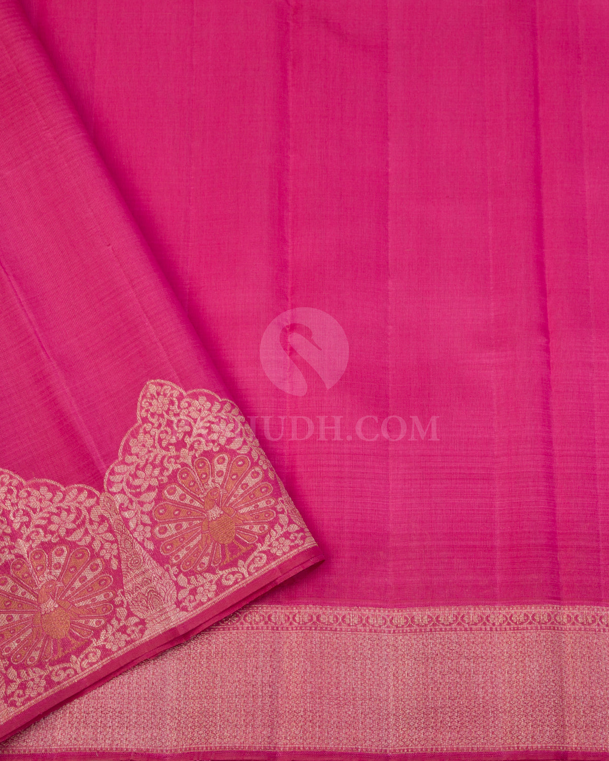 Gold & Pink Kanjivaram Silk Saree - S968 - View 3