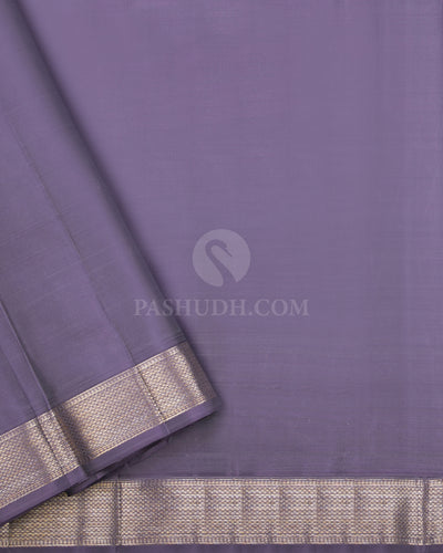 Soft Blue & Lavender Kanjivaram Silk Saree - DJ232
