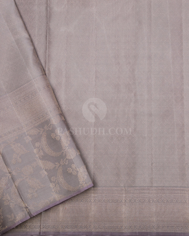 Sea Green & Grey Kanjivaram Silk Saree -DJ239