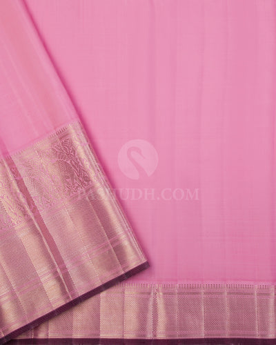 Red and Rose Pink Kanjivaram Silk Saree - S1054(A)