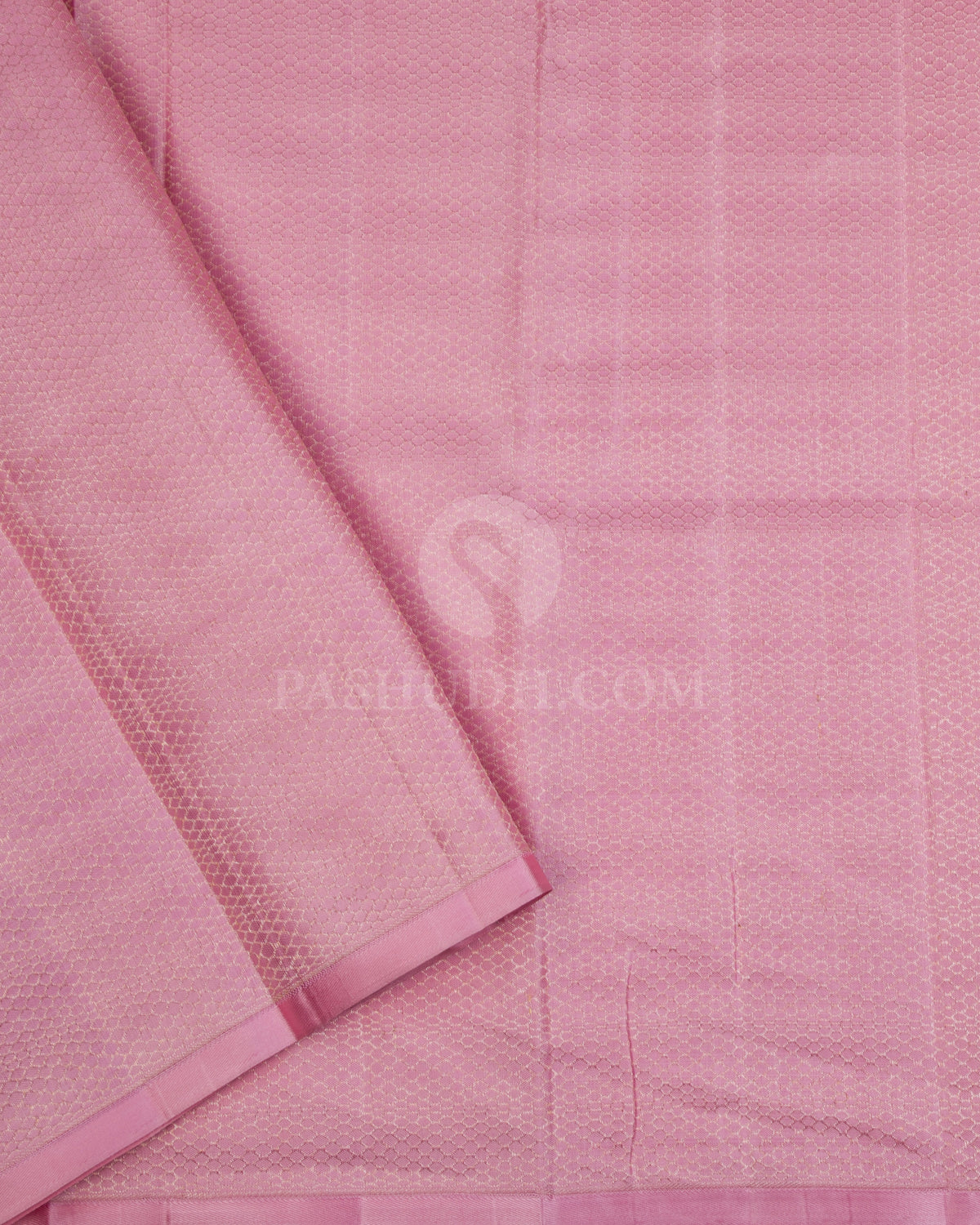 Heather Purple & Baby Pink Kanjivaram Silk Saree - S1061(A) - View 3