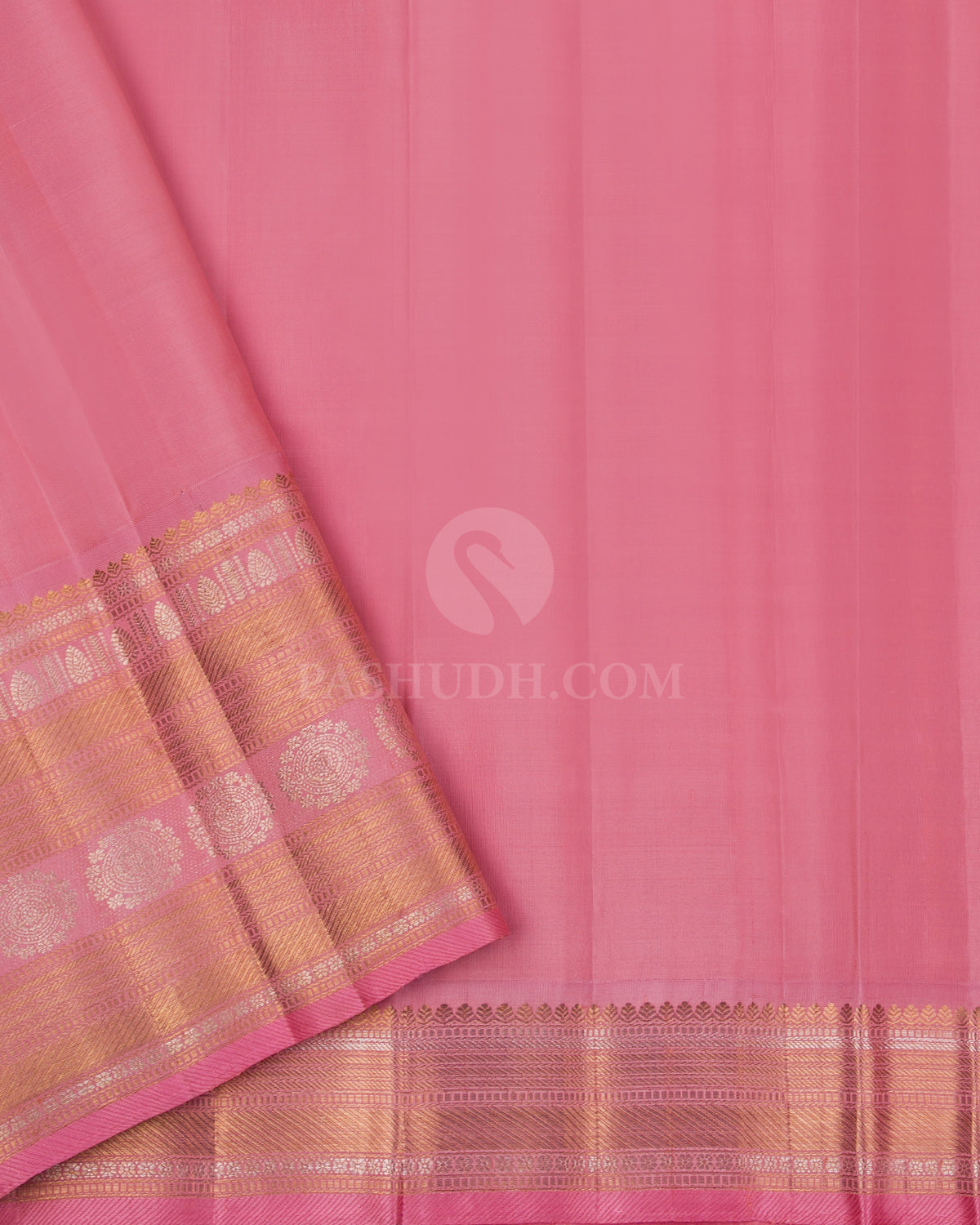 Violet & Light Pink  Zari Kanjivaram Silk Saree - S812 - View 4