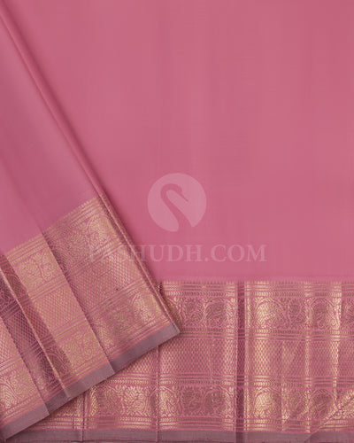 Turmeric Yellow and Baby Pink Kanjivaram Silk Saree - S697 View 4