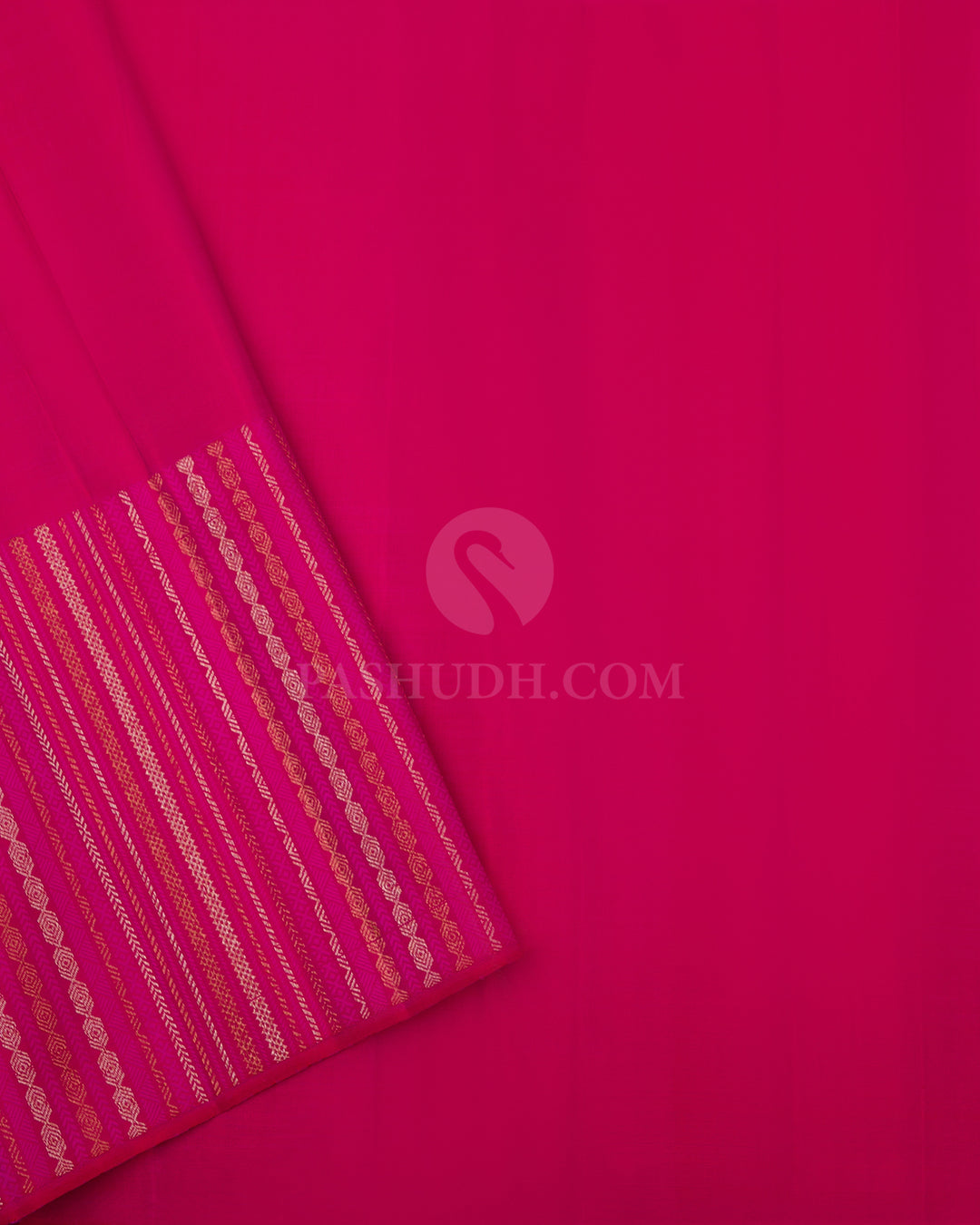 Chocolate and Pink Kanjivaram Silk Saree - S793 - View 4