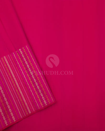 Chocolate and Pink Kanjivaram Silk Saree - S793 - View 4