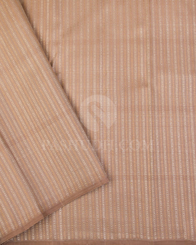 Rani Pink And Beige Kanjivaram Silk Saree - S1165(A) - View 3