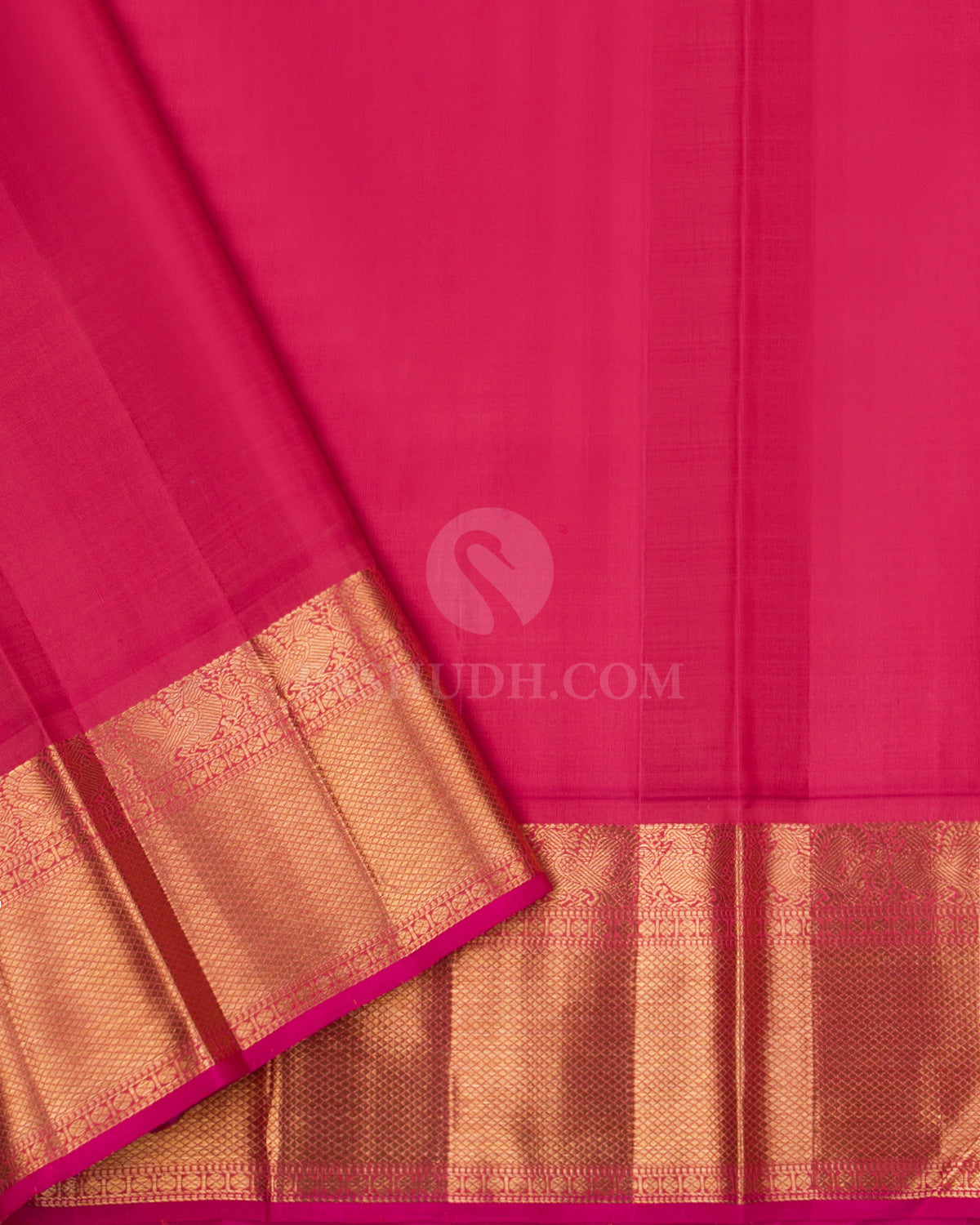 Purple & Orange Kanjivaram Silk Saree - S827 – Pashudh Sarees