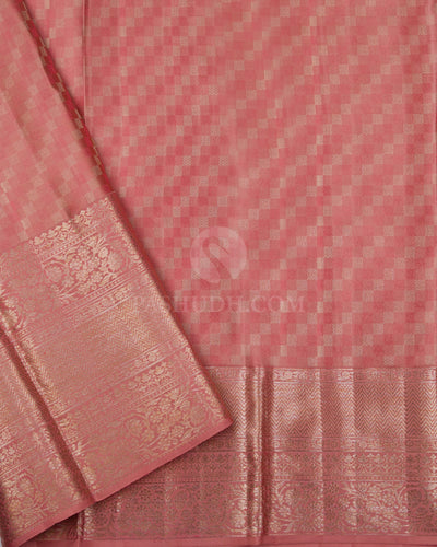 Peach Kanjivaram Silk Saree - D462 - View 3