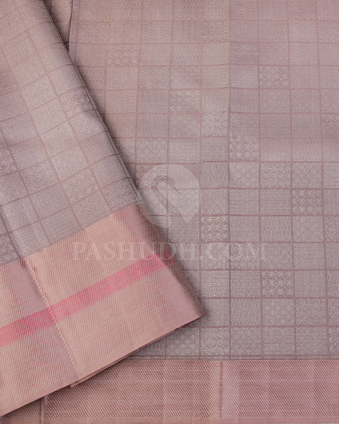 Rexona Green and Mild Chocolate Brown Kanjivaram Silk Saree - D536(C) - View 2