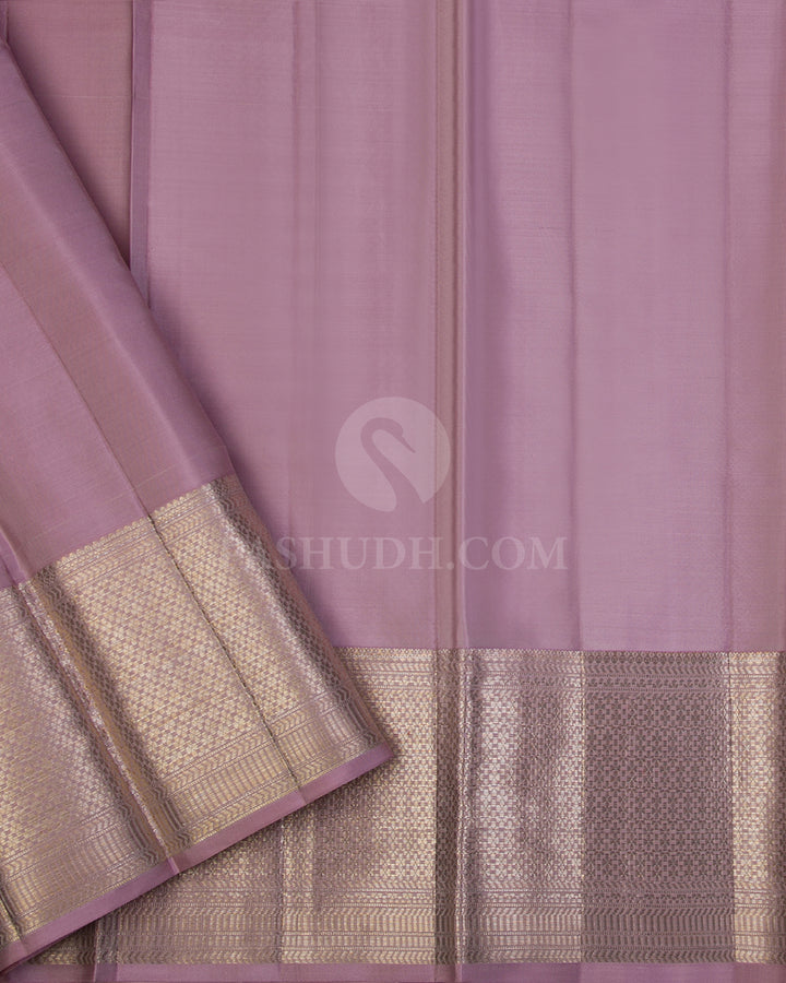 Sag Green and Old Rose Kanjivaram Silk Saree - DJ285(A) - View 2