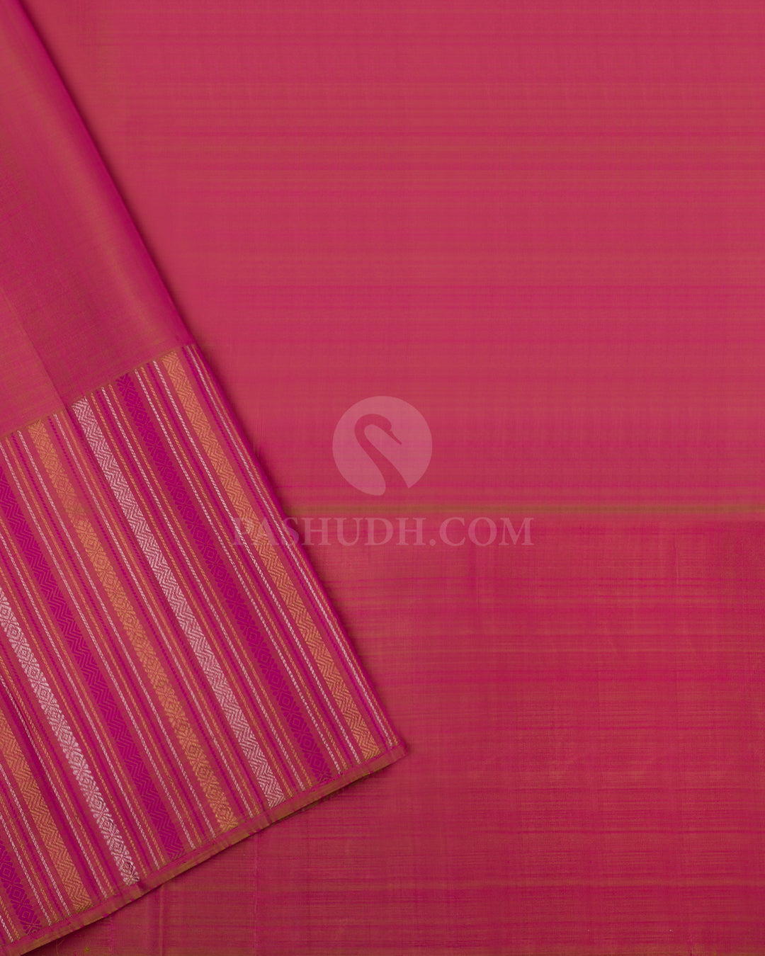 Pink Pure Zari Kanjivaram Silk Saree - S792 -View 4