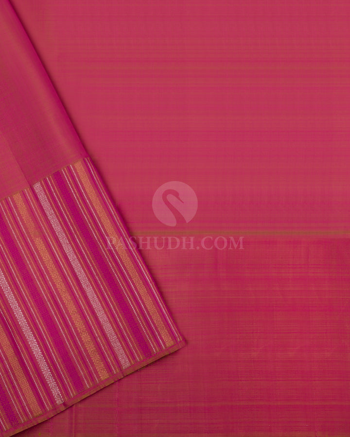 Pink Pure Zari Kanjivaram Silk Saree - S792 -View 4