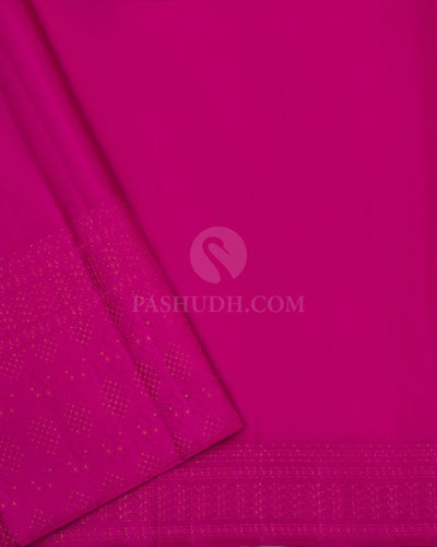  Dark Pink Kanjivaram Silk Saree - DJ220 - View 3