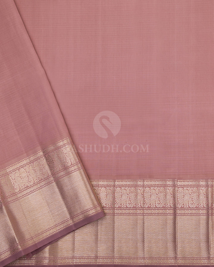 Black & Peach Kanjivaram Silk Saree - S761- View 4