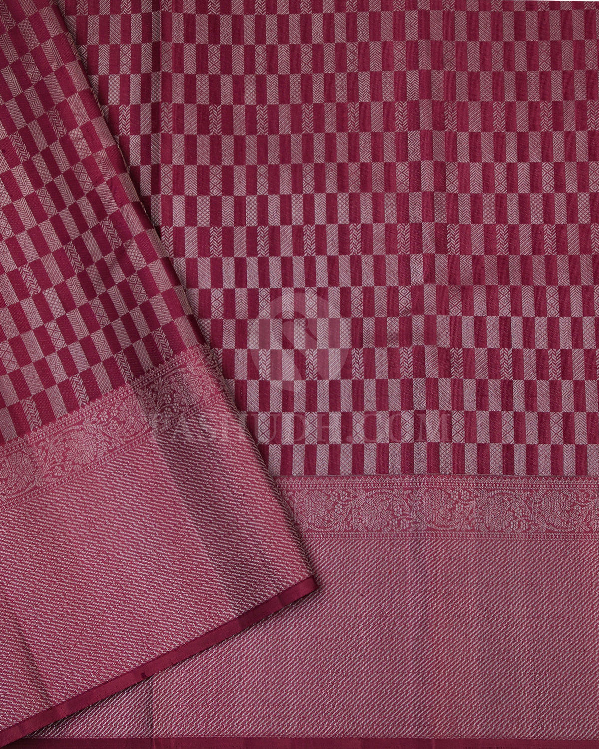 Dusty Pink Kanjivaram Silk Saree - D432 - View 3