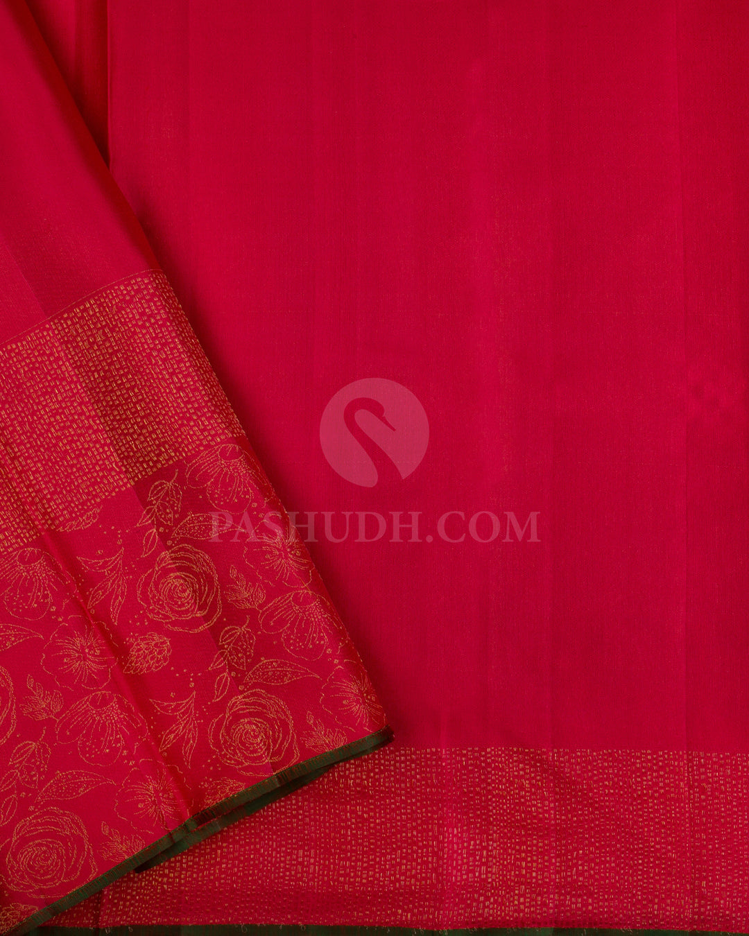 Red Kanjivaram Silk Saree - DJ290(C) - View 2