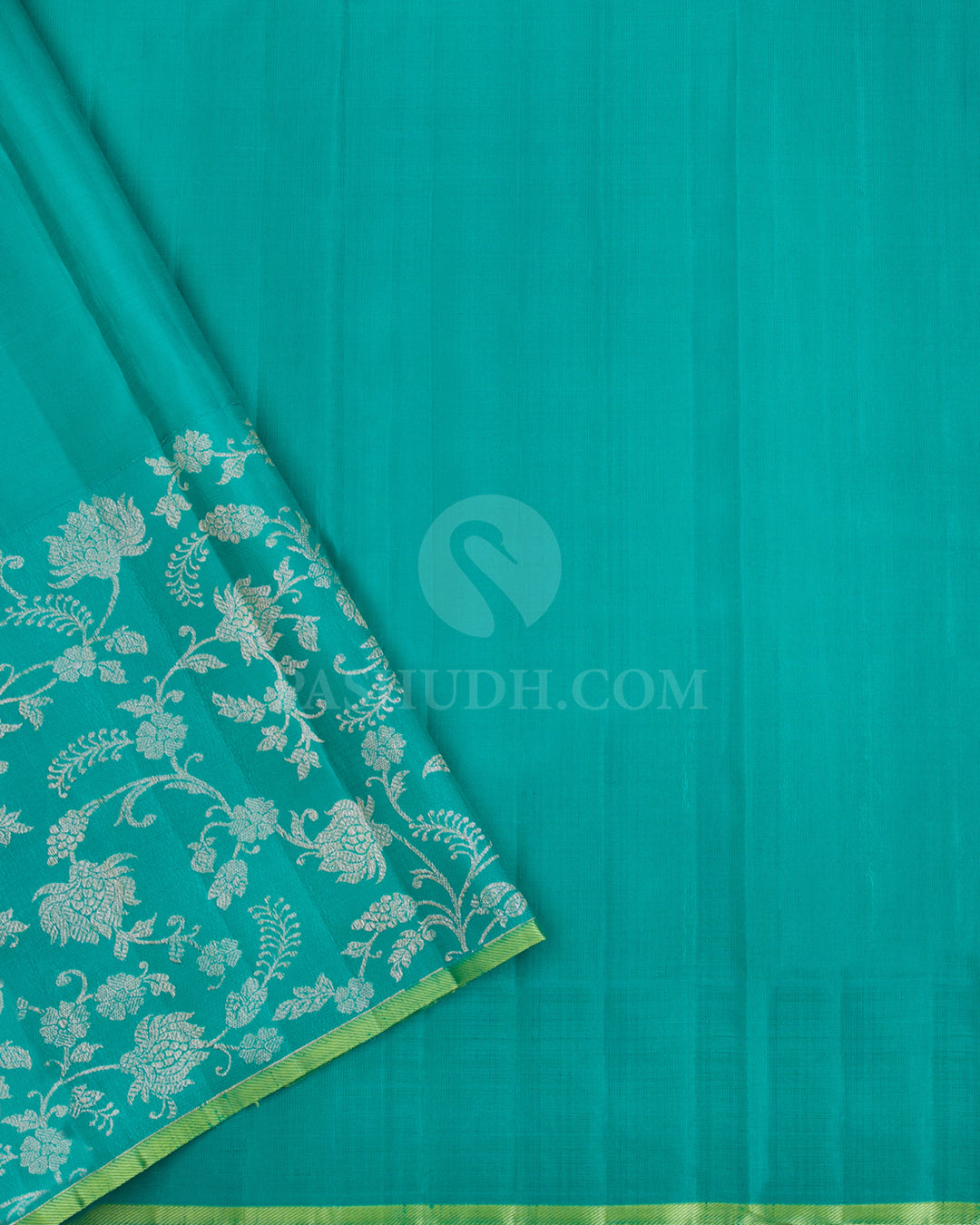 Violet and Turquoise Kanjivaram Silk Saree - S1070(C)