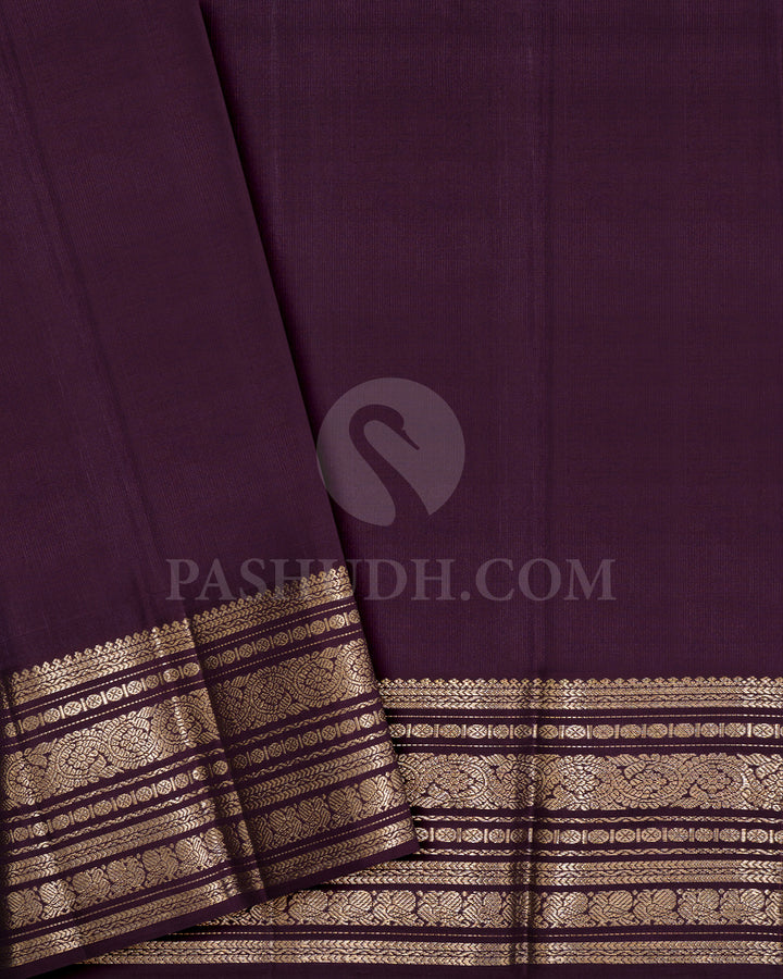 Light Mint With Betel Nut Lenin Kanjivaram Silk Saree-DA2