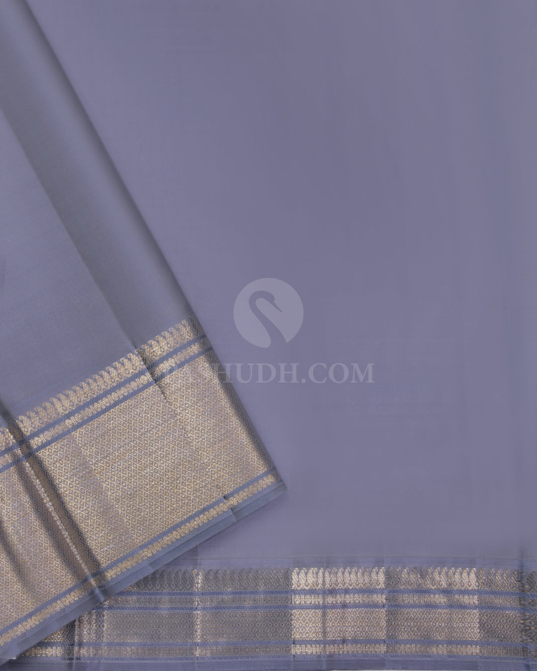 Grey Kanjivaram Silk Saree - DJ209 - View 3