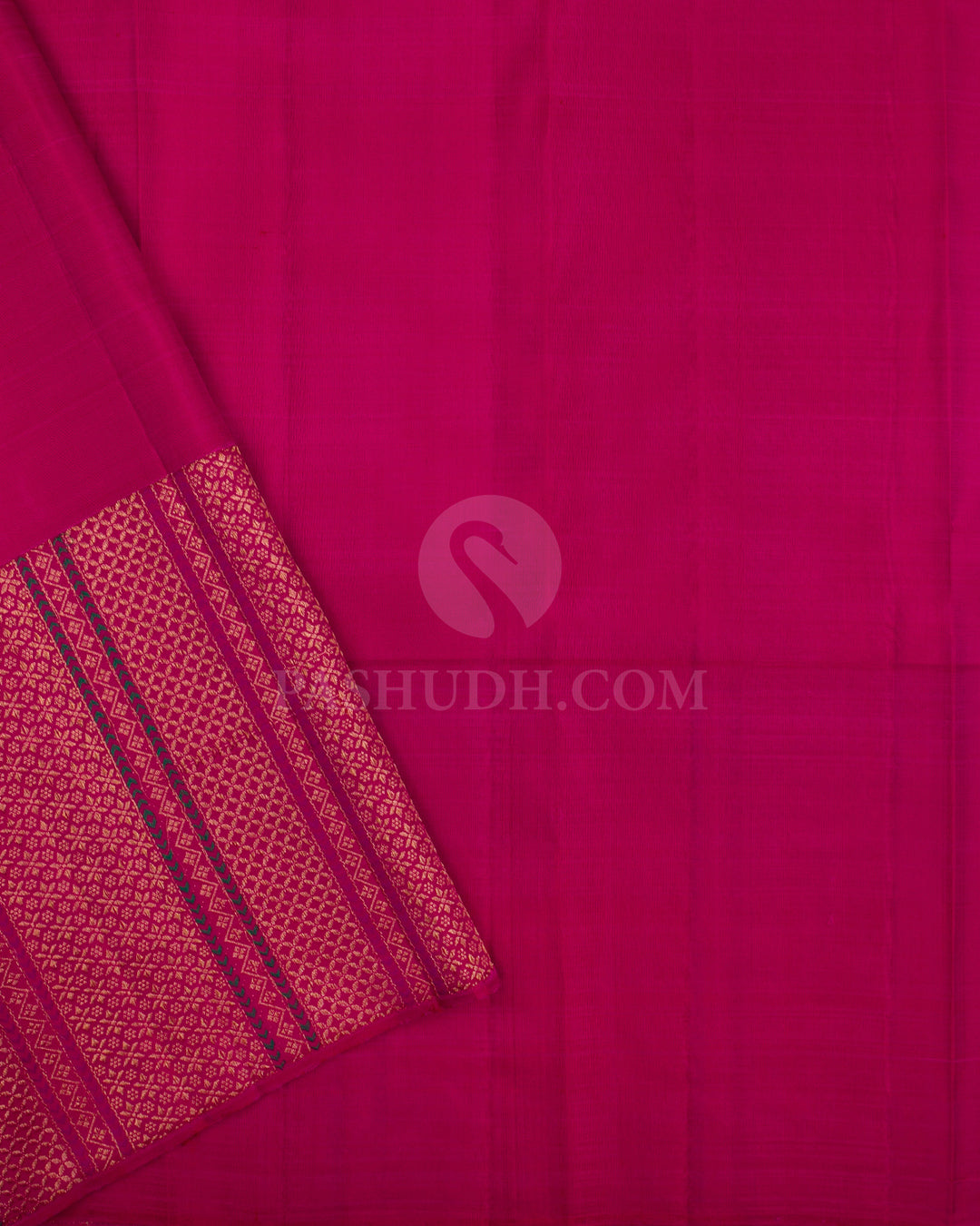 Peach & Rani Pink Kanjivaram Silk Saree- S1098(A) - View 3