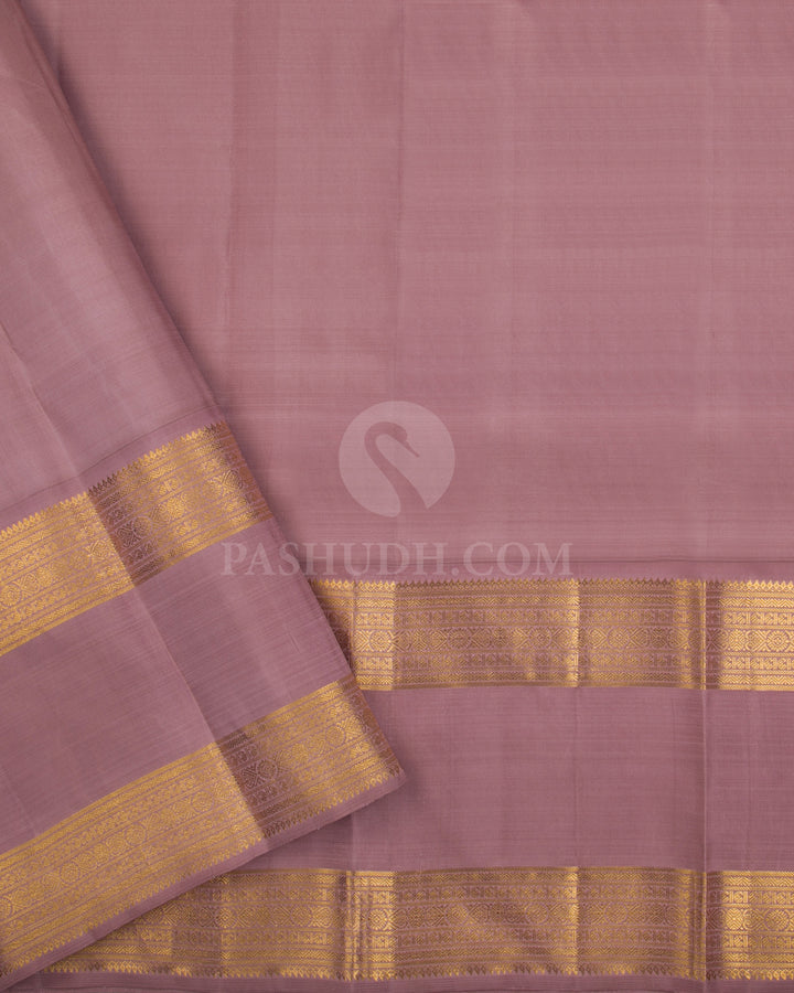 Wine Red & Old Rose Kanjivaram Silk Saree - D4 - View 2