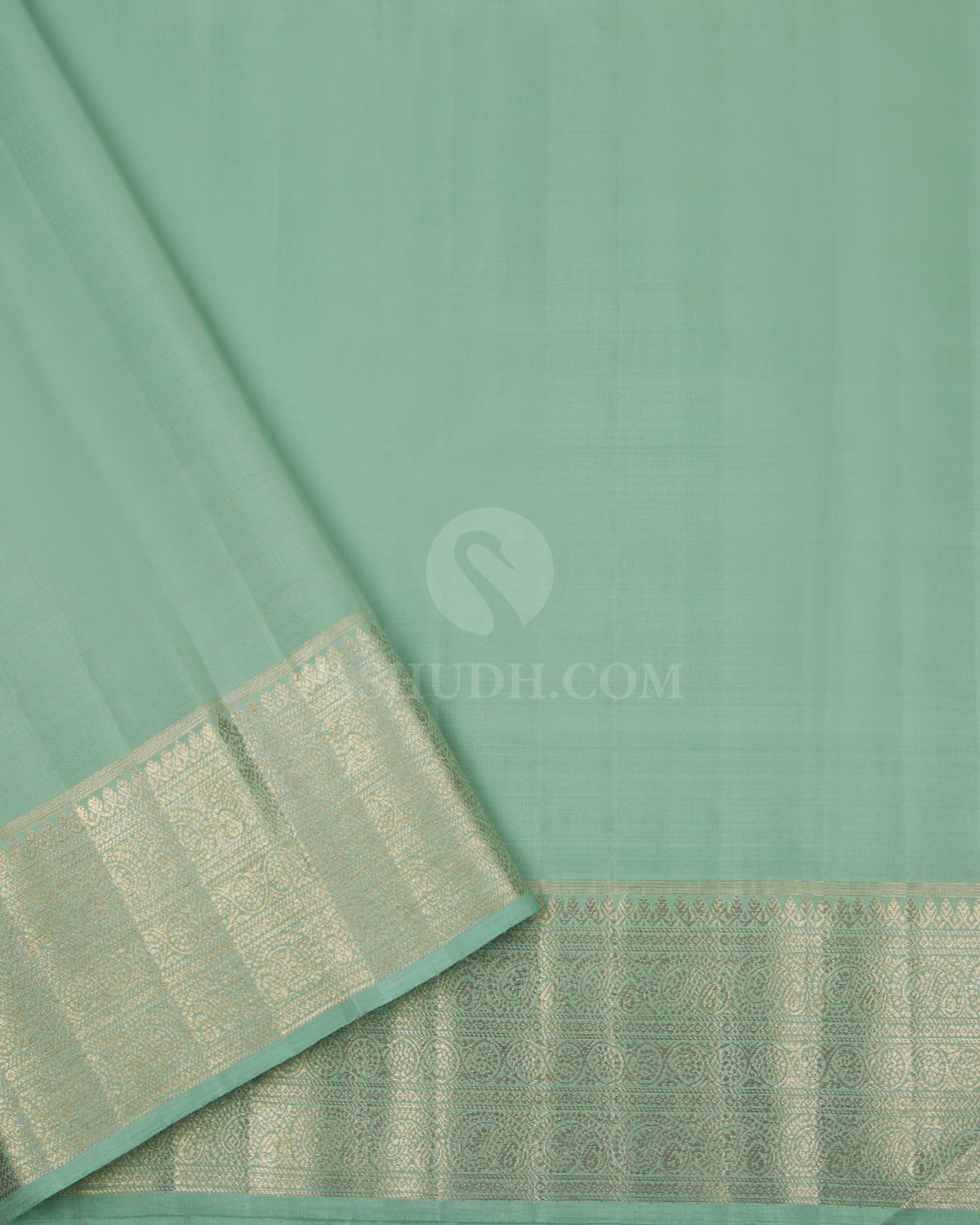 Light Green Pure Zari Kanjivaram Silk Saree - S844 - View 4