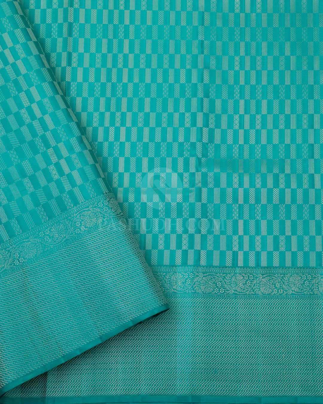 Navy Blue & Anandha Kanjivaram Silk Saree - D441 - View 3