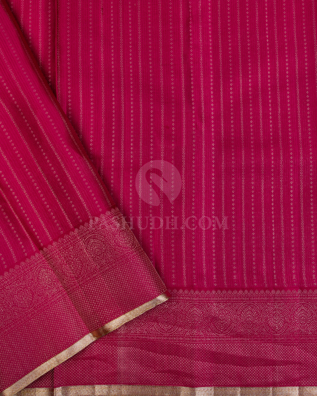 Orange and Magenta Kanjivaram Silk Saree - D500(C) - View 2
