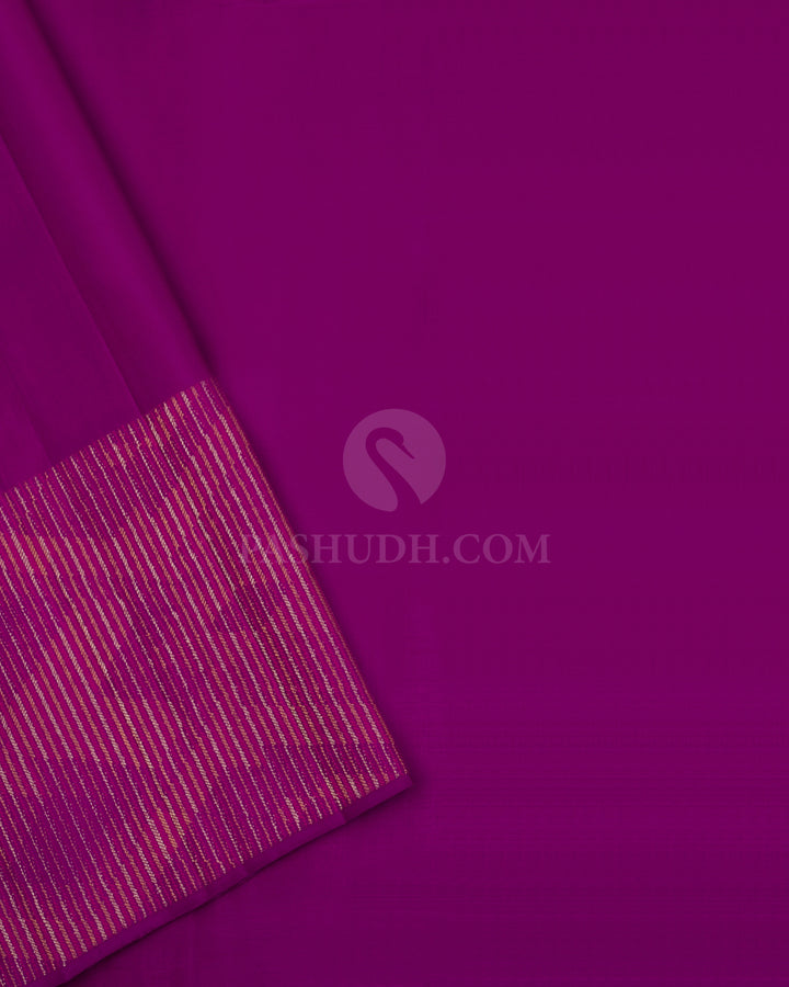 Blue & Violet Kanjivaram Silk Saree - S831 - View 4