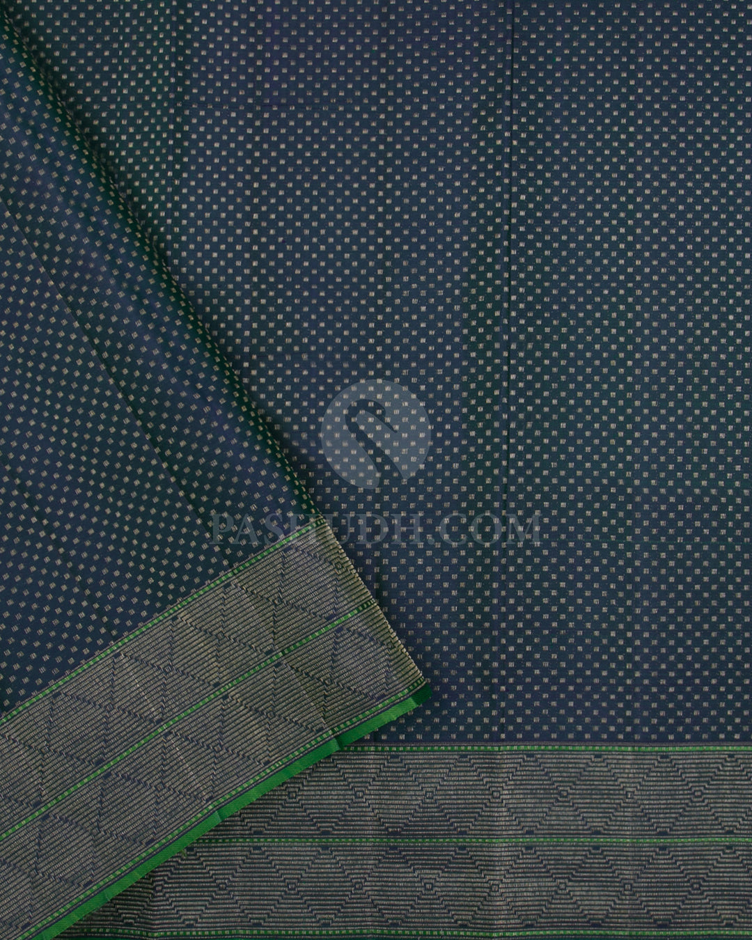 Green and Blue Kanjivaram Silk Saree -DJ293(D)