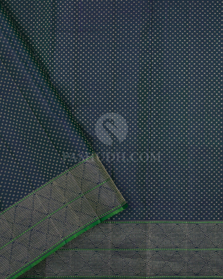 Green and Blue Kanjivaram Silk Saree -DJ293(D)