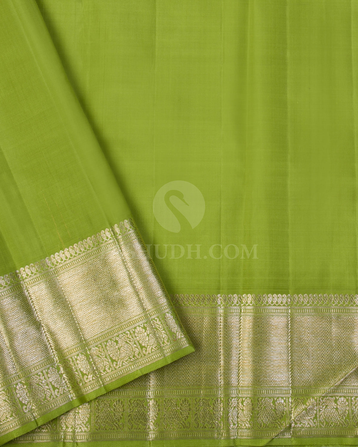 Violet & Light Green Organza Kanjivaram Silk Saree - S1041(A) - View 3
