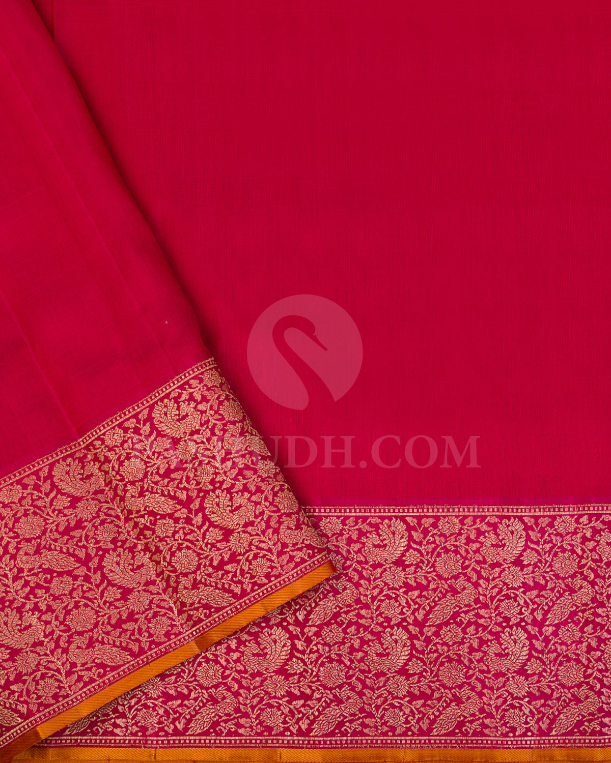 Rose Pink And Maroon Kanjivaram Silk Saree - S1181(A) - View 3