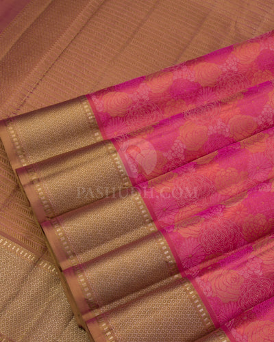 Shades of Pink Kanjivaram Silk Saree - DJ279(B) - View 3