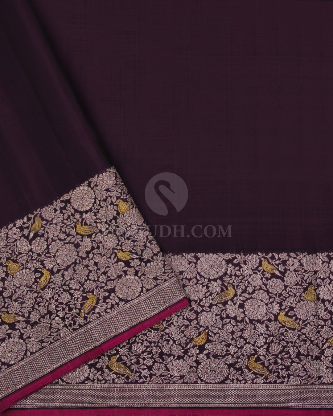 Dark Purple  Zari Kanjivaram Silk Saree - S818 - VIew 4