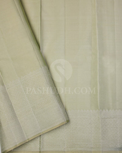 Army Green Kanjivaram Silk Saree - DJ313(A) - View 2