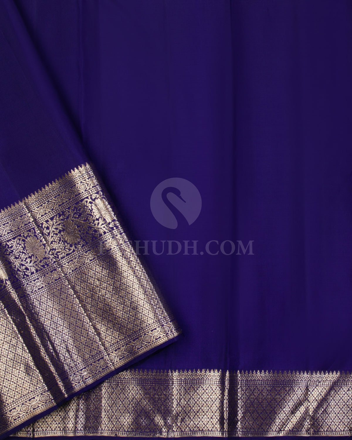 Royal Blue Kanjivaram Silk Saree - S1045(A) - View 3