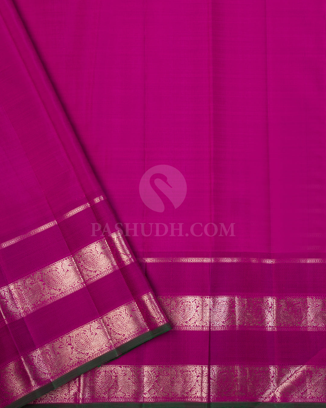Rust Orange & Violet Kanjivaram Silk Saree - S1043(A) - View 3