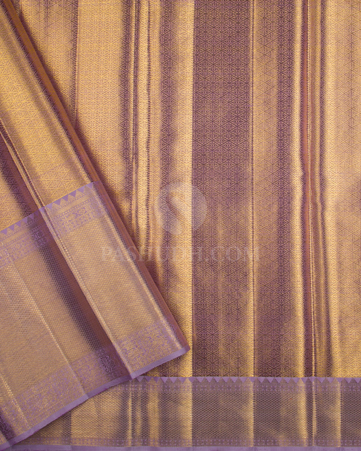 Light Lavender Kanjivaram Tissue Silk Saree - S1049(B) - View 3