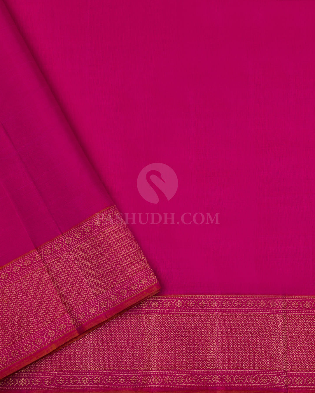 Green and Dark Pink Kanjivaram Silk Saree - S776- View 4