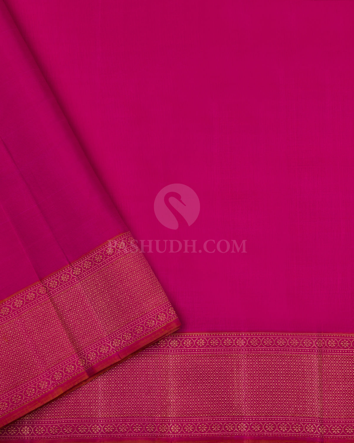 Green and Dark Pink Kanjivaram Silk Saree - S776- View 4