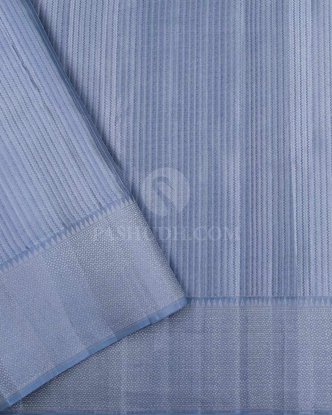 Steel Blue And Sky Blue Kanjivaram Silk Saree - DT243(C) - View 2