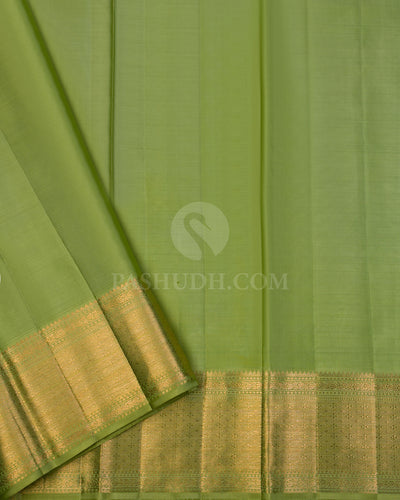 Aqua Blue kanjivaram Silk Saree - DJ272(B) - View 2