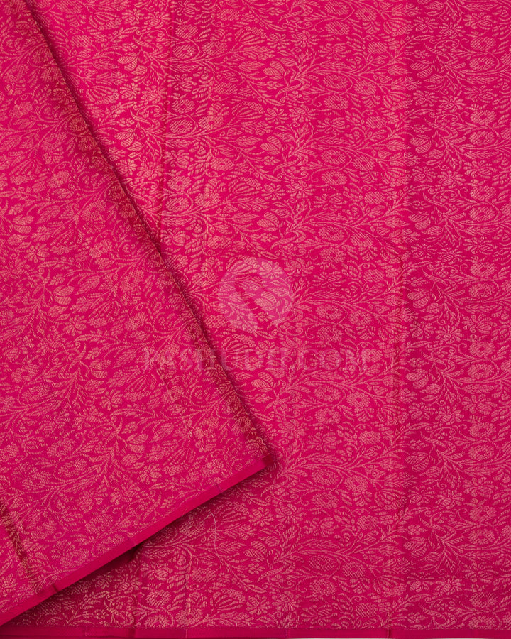 Royal Purple & Red Kanjivaram Silk Saree - DJ288(A) - View 3