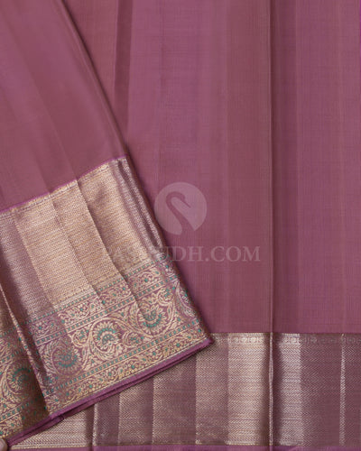 Rexona Blue & Lilac Kanjivaram Silk Saree - DT246(A) - View 2