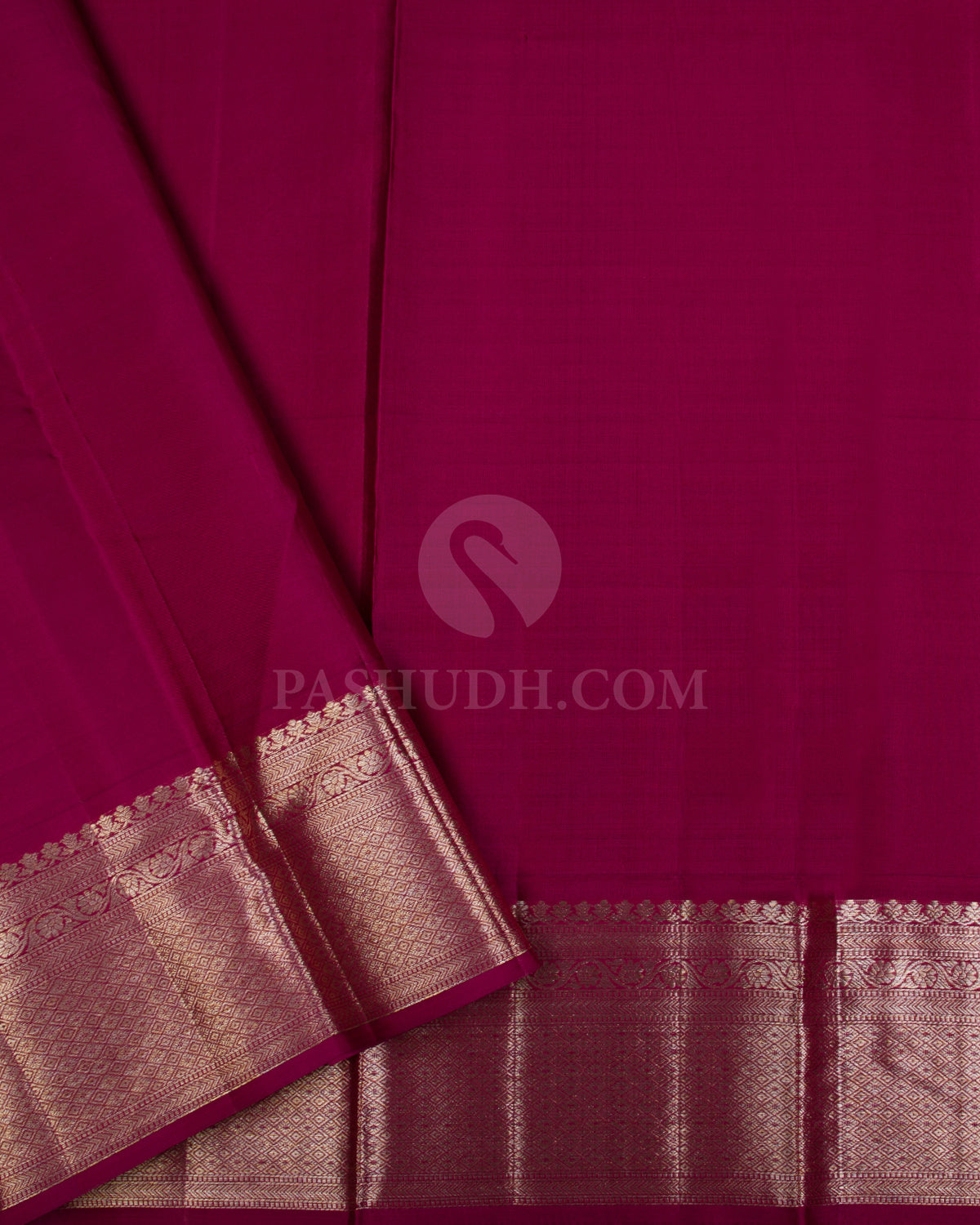 Amaranth and Magenta Kanjivaram Silk Saree - DJ302(A) - View 2