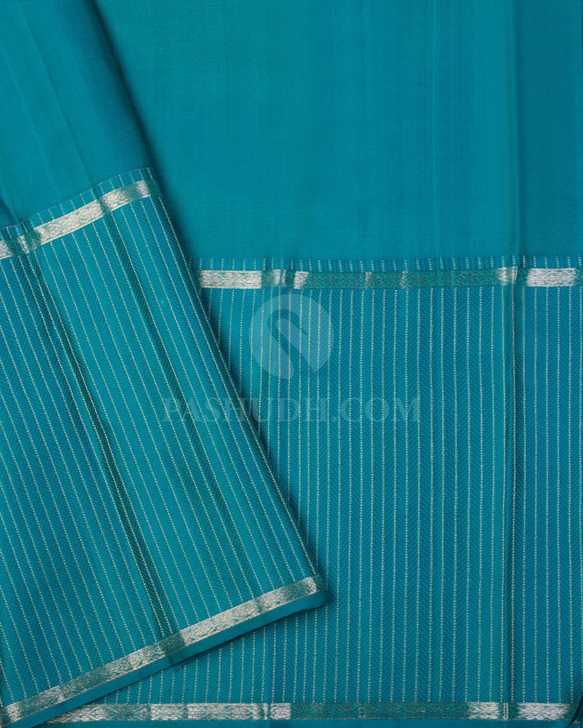 Sky Blue & Anandha Blue Kanjivaram Silk Saree - DT250(A) - View 2