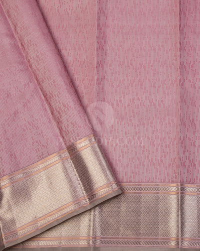 Mint Green & Baby Pink Kanjivaram Silk Saree - DT247(A) - View 2
