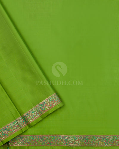 Parrot Green Kanjivaram Silk Saree - DJ236
